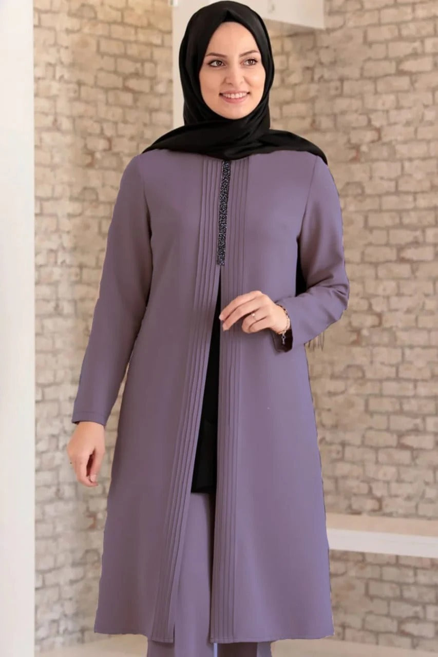 Fashion Showcase Double Crepe Top & Bottom