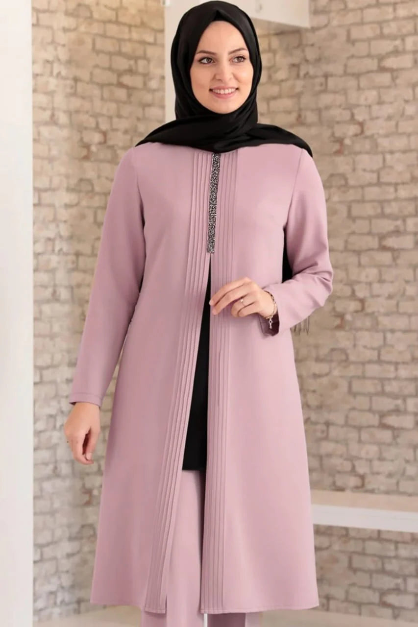Fashion Showcase Double Crepe Top & Bottom