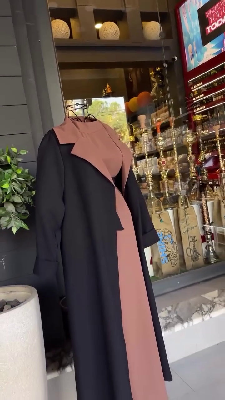 β¨ Luxe Black Abaya Set with Handcrafted Detailing β Elegance in Every Thread β¨