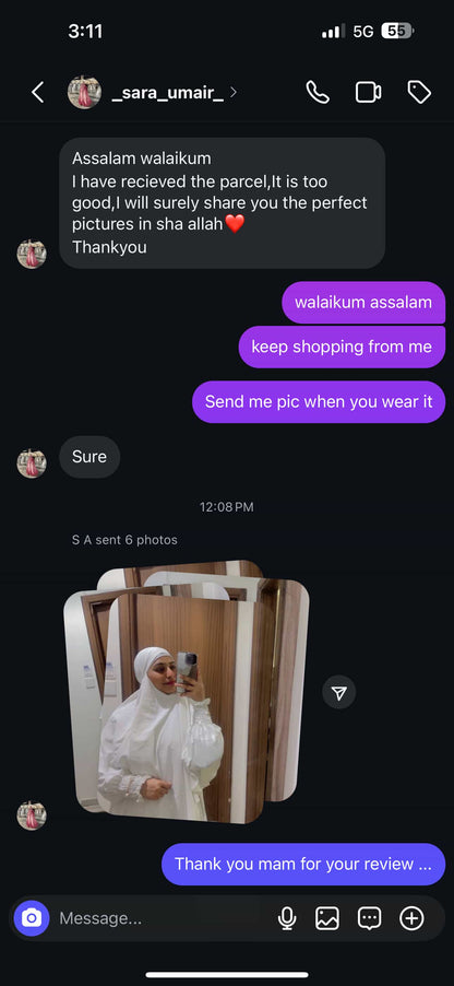 ✨ Presenting: Burkhawala Premium White Abaya with Attached Khimar & Nose Piece ✨