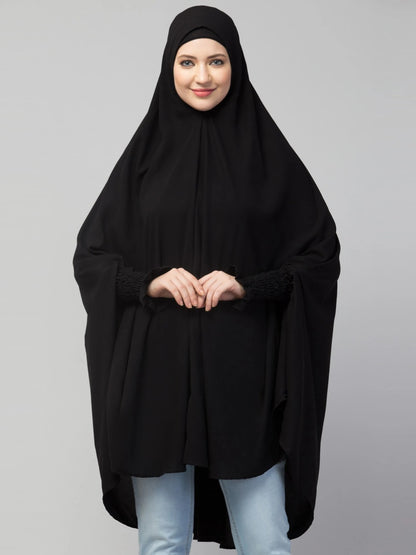 Premium Chocolate Brown Prayer Hijab for Women – Soft, Comfortable, Full Coverage Islamic Salah Khimar