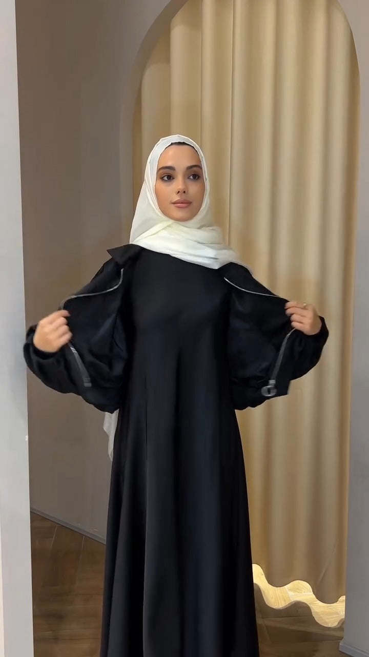 Luxury Jacket Abaya Set for Women High Quality Imported TikTok Fabric
