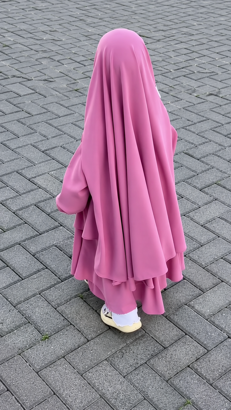Premium Layered Kids Abaya with Matching Khimar