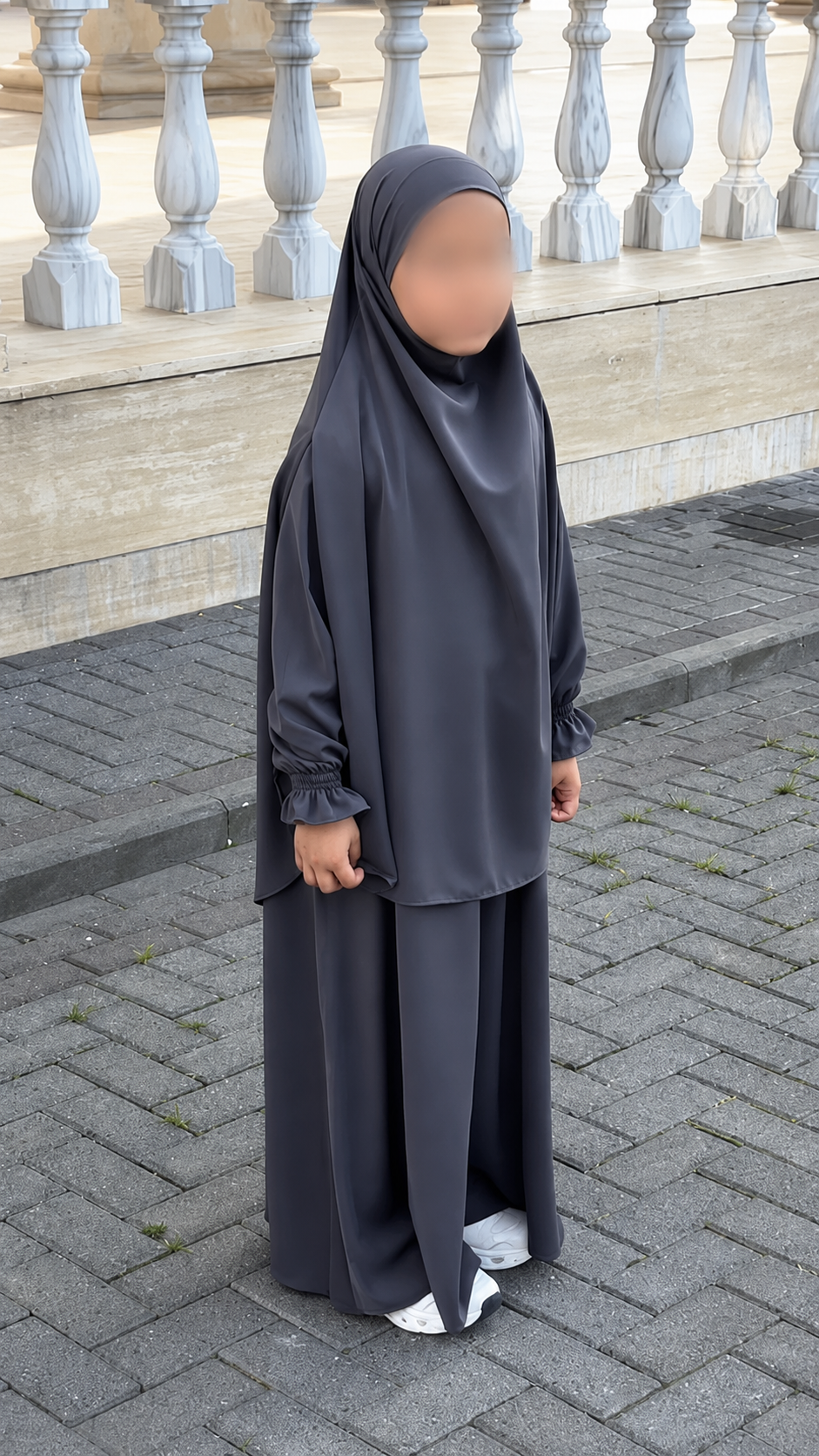Premium Kids Abaya with Matching Khimar – Elegant 2-Piece Prayer Set