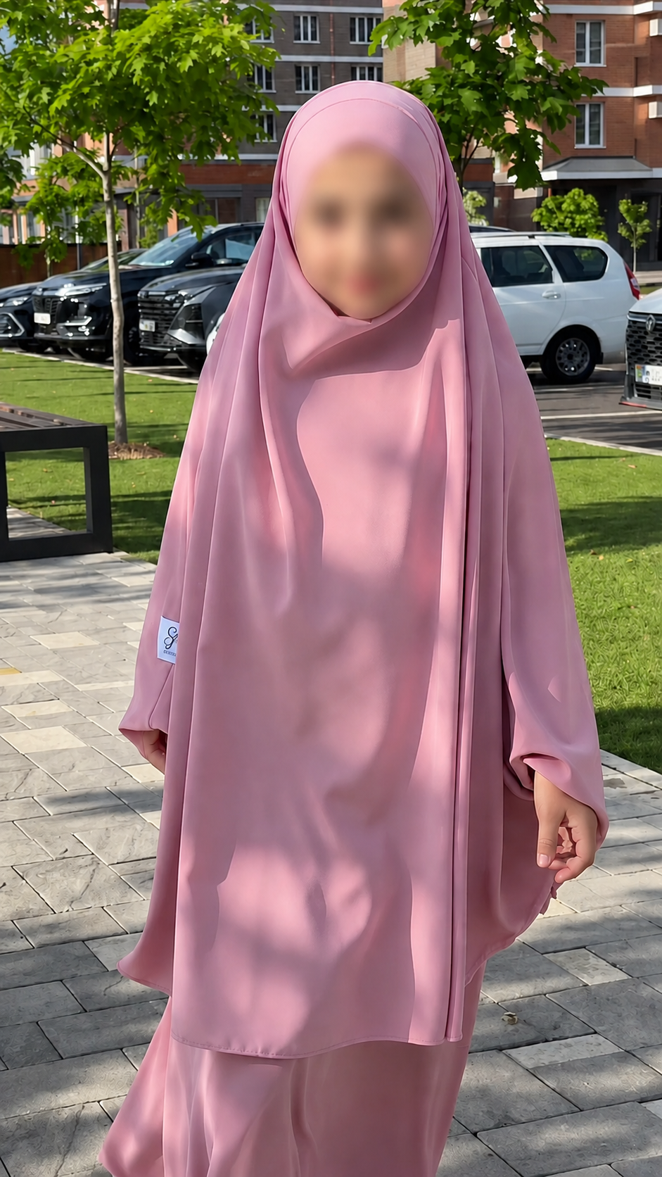 Premium Kids Abaya with Long Matching Khimar – 2 Piece Prayer Set