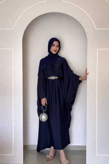 Premium Caftan Style Abaya with Matching Hijab – Elegant Modest Wear Set | Burkhawala