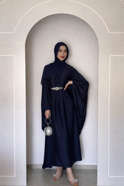 Premium Caftan Style Abaya with Matching Hijab – Elegant Modest Wear Set | Burkhawala