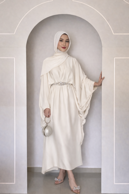 Premium Caftan Style Abaya with Matching Hijab – Elegant Modest Wear Set | Burkhawala