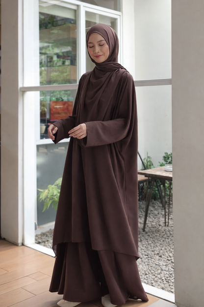 Duha Premium Modest 3-Piece Set | Flowy Tunic & Skirt with Matching Hijab