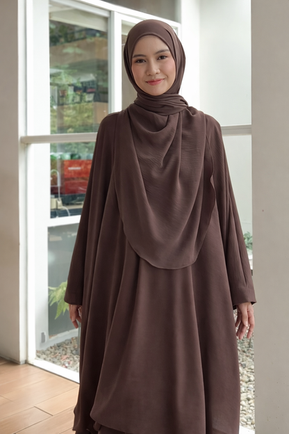 Duha Premium Modest 3-Piece Set | Flowy Tunic & Skirt with Matching Hijab