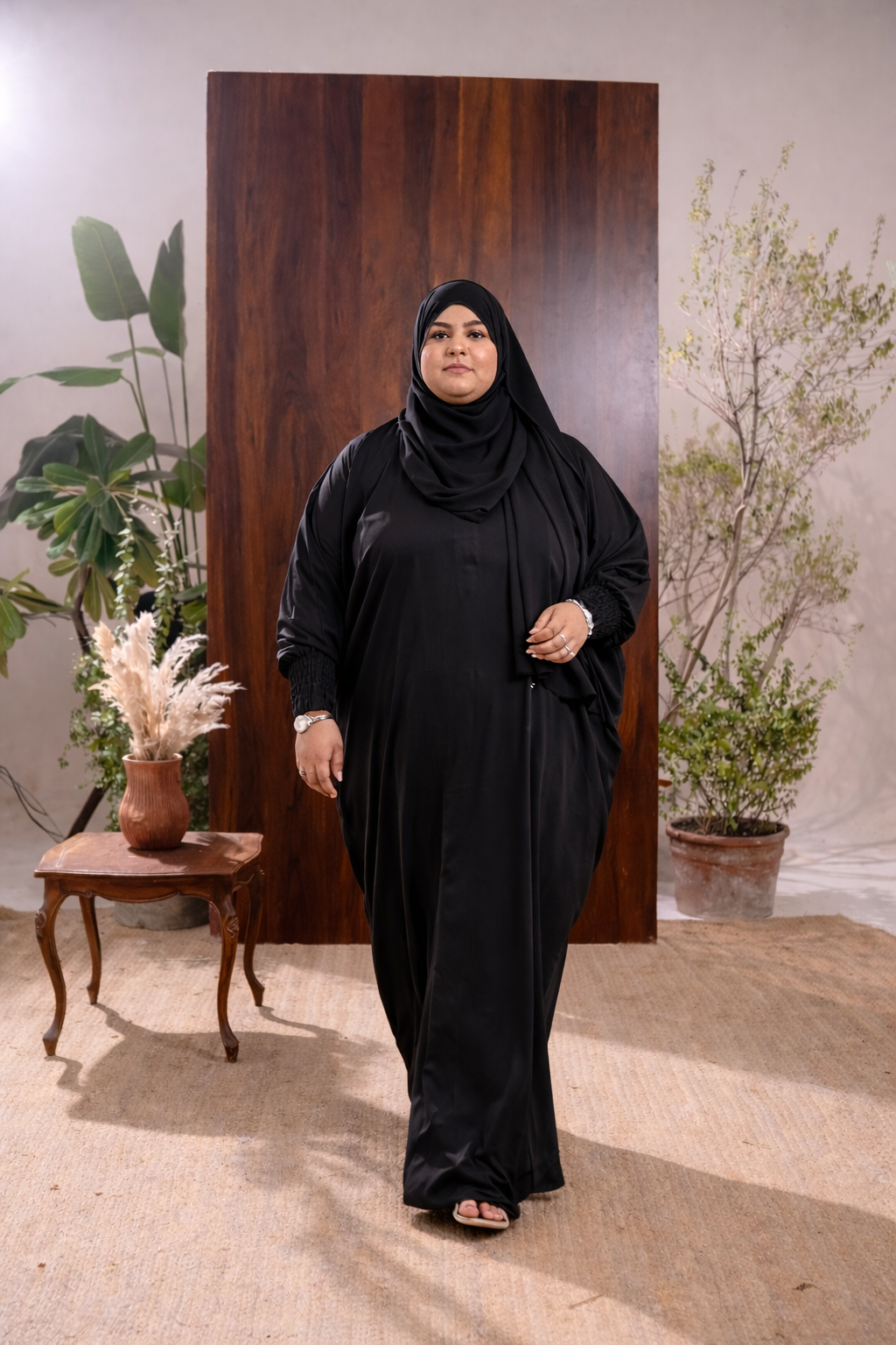 Burkahwala Premium Plus-Size Comfort Abaya Set – Loose Fit, Full Coverage & Elegant Daily Wear