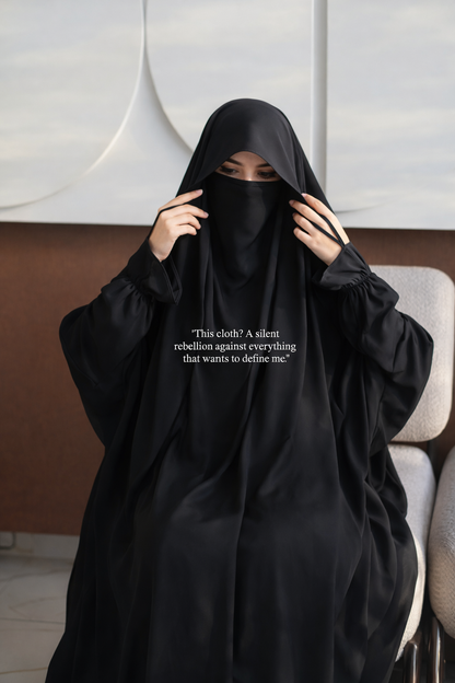 Premium Black Saudi Style Jilbab for Women | Modest Wear by Burkhawala