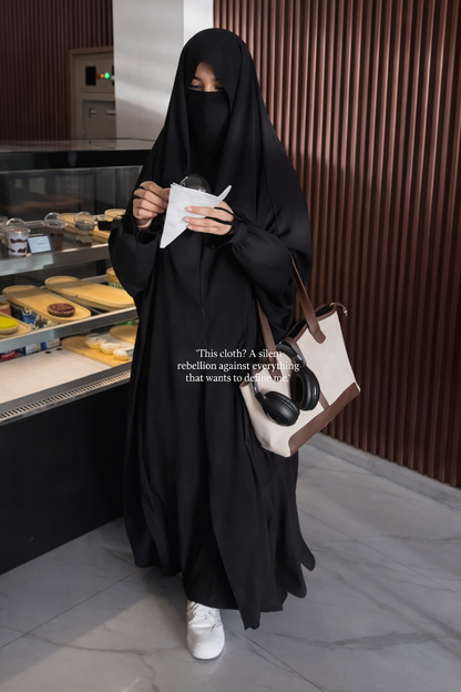 Premium Black Saudi Style Jilbab for Women | Modest Wear by Burkhawala