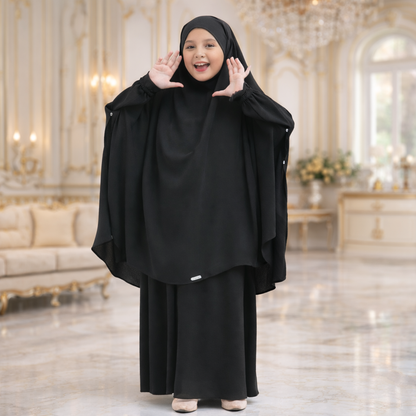 Premium Comfort Kids Abaya Set – Soft Modest Wear for Girls | Burkhawala
