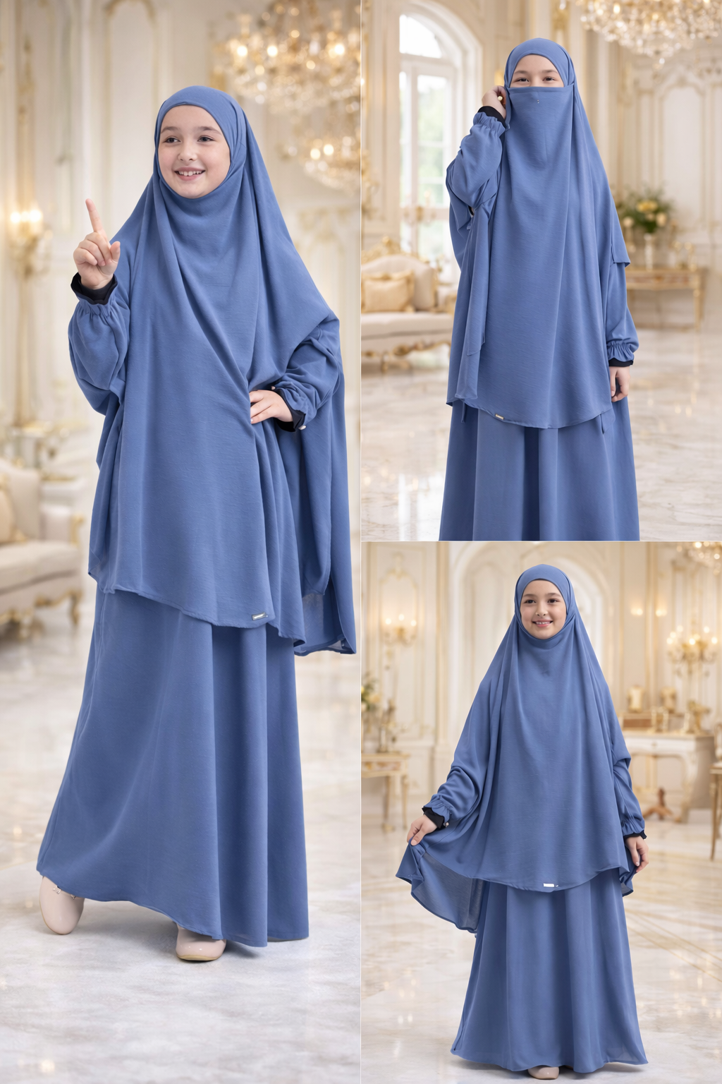 Premium Comfort Kids Abaya Set – Soft Modest Wear for Girls | Burkhawala