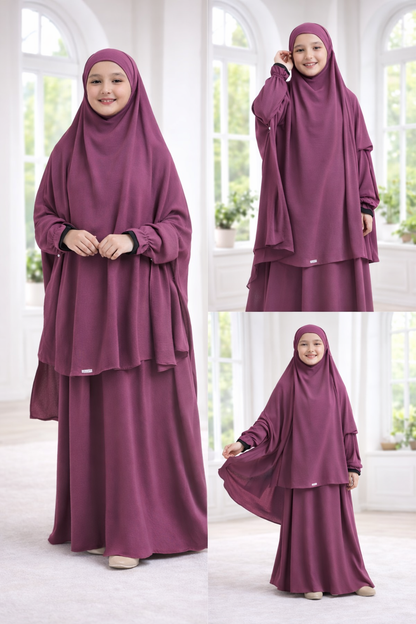 Premium Comfort Kids Abaya Set – Soft Modest Wear for Girls | Burkhawala
