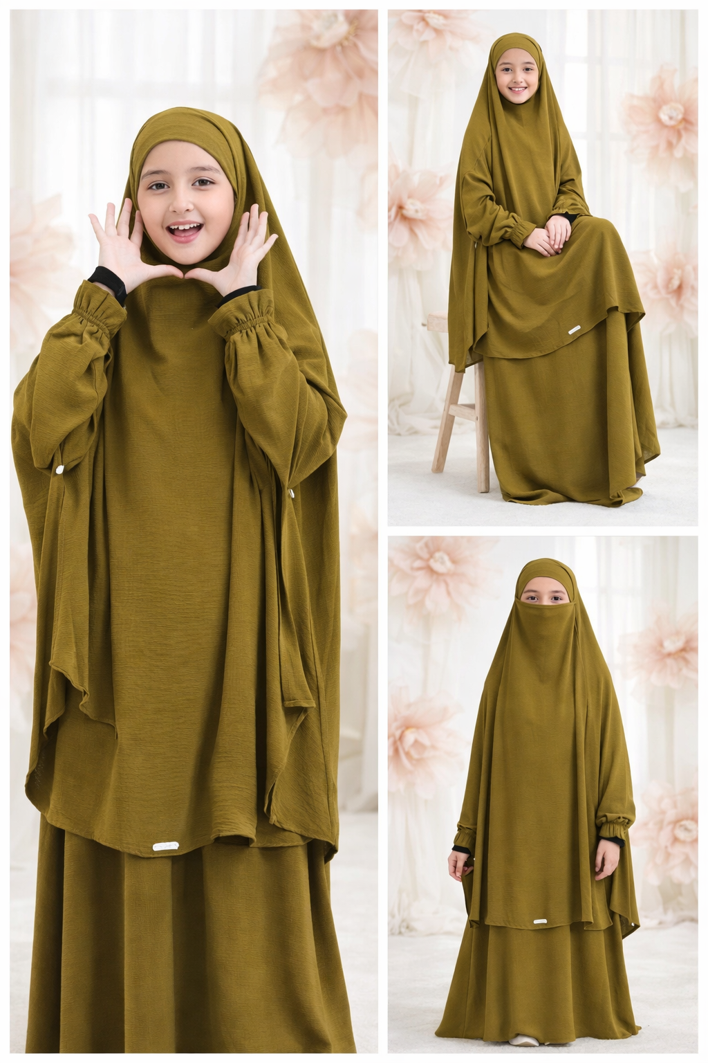 Premium Comfort Kids Abaya Set – Soft Modest Wear for Girls | Burkhawala