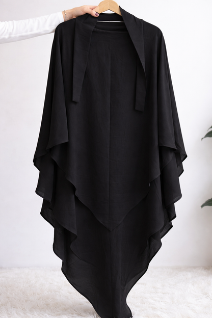 2 Layer Khimar for Women | Premium Modest Hijab for Prayer & Daily Wear – Burkhawala