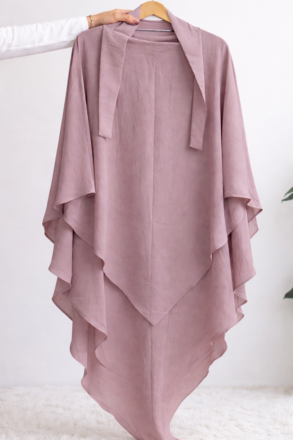 2 Layer Khimar for Women | Premium Modest Hijab for Prayer & Daily Wear – Burkhawala