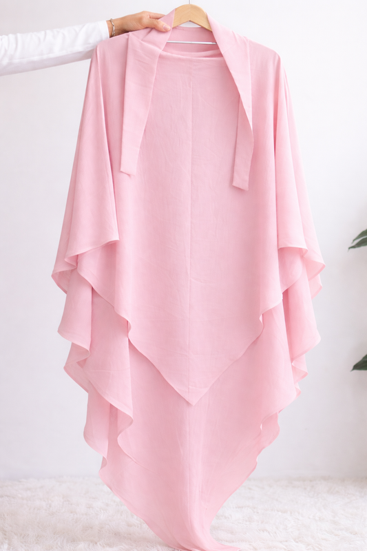 2 Layer Khimar for Women | Premium Modest Hijab for Prayer & Daily Wear – Burkhawala