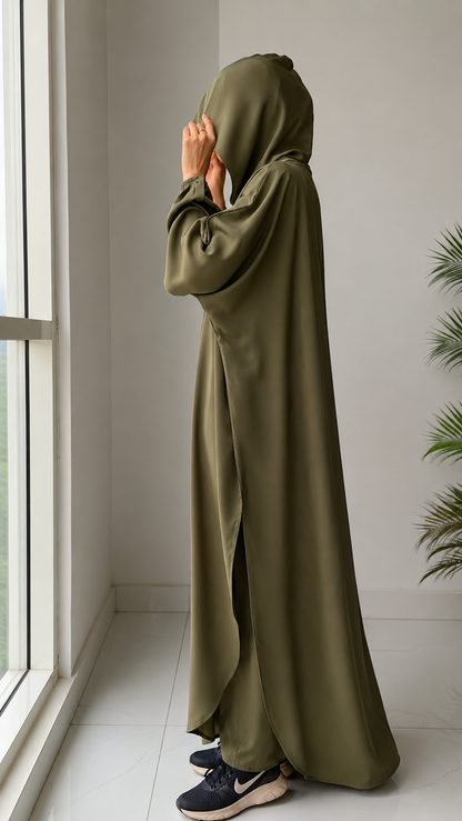 Premium Hooded Co-Ord Set Abaya for Women – Two Piece Modest Travel & Everyday Wear