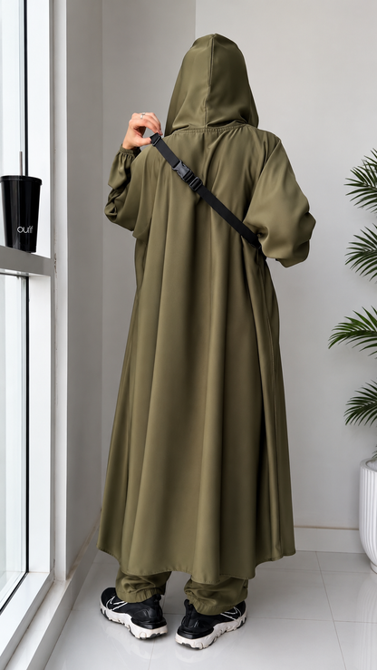 Premium Hooded Co-Ord Set Abaya for Women – Two Piece Modest Travel & Everyday Wear