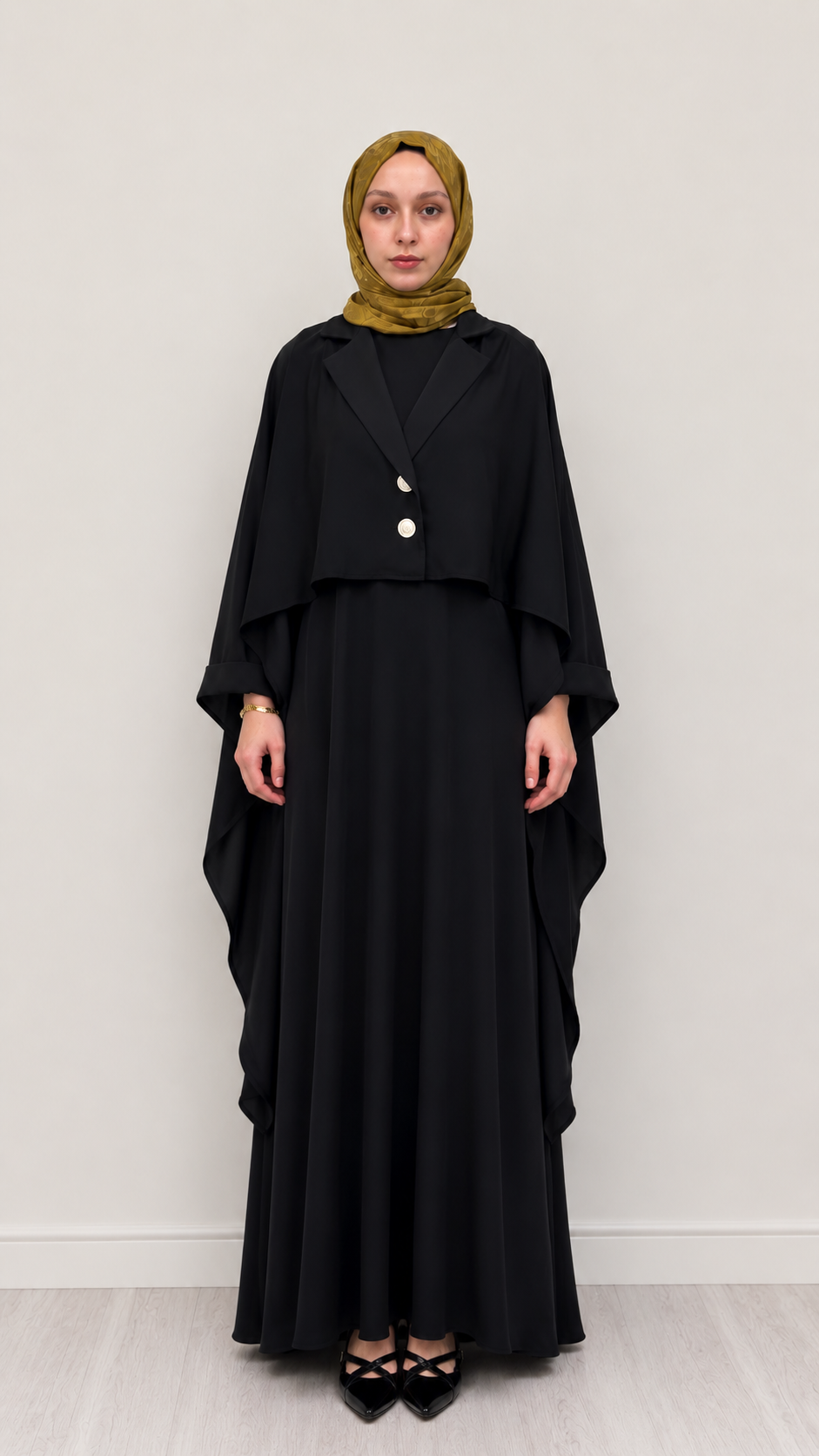 Burkhawala Premium Black Jacket Style Abaya – Elegant Modest Wear