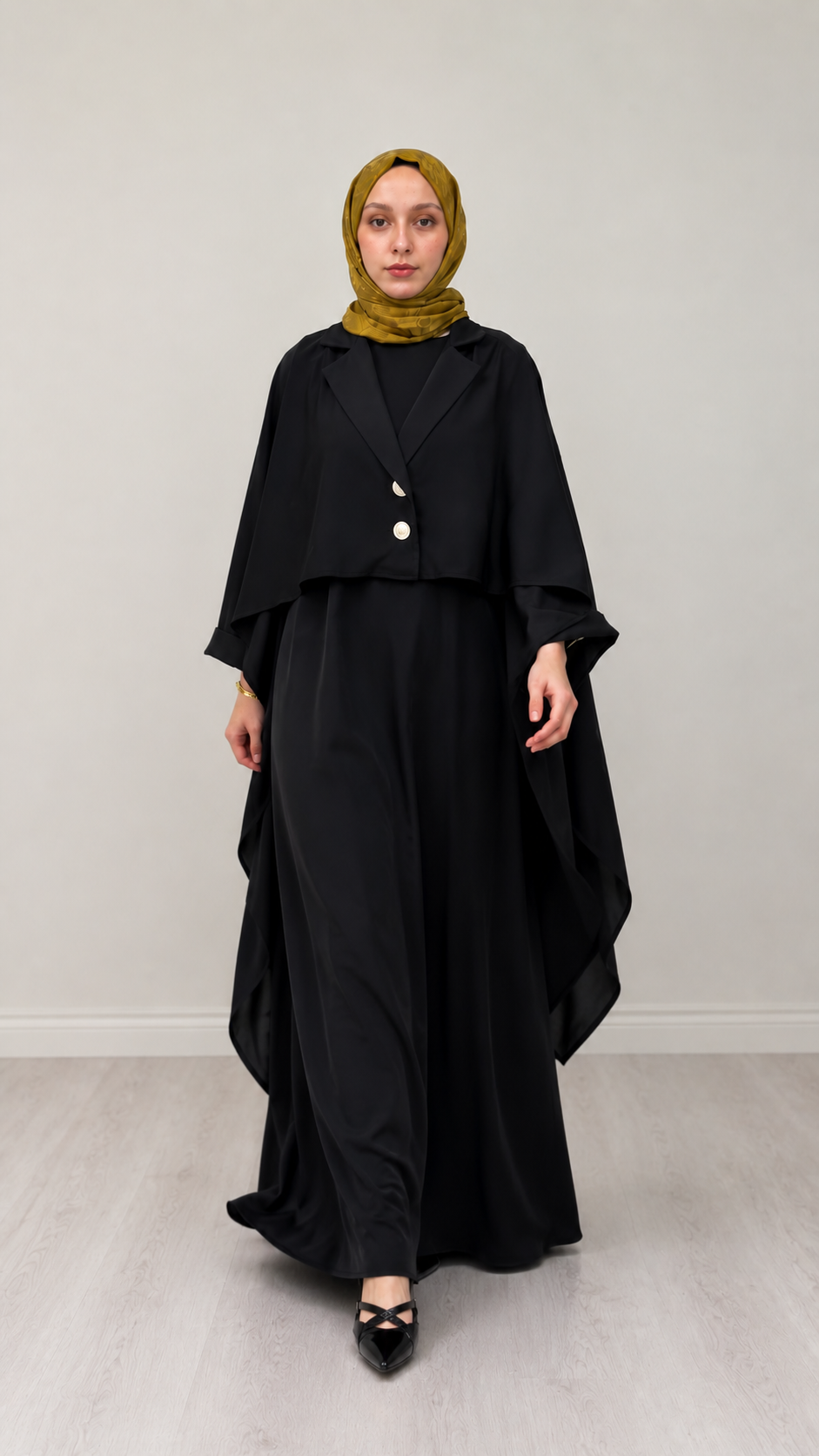 Burkhawala Premium Black Jacket Style Abaya – Elegant Modest Wear