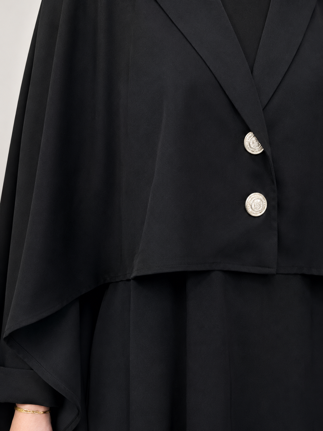 Burkhawala Premium Black Jacket Style Abaya – Elegant Modest Wear