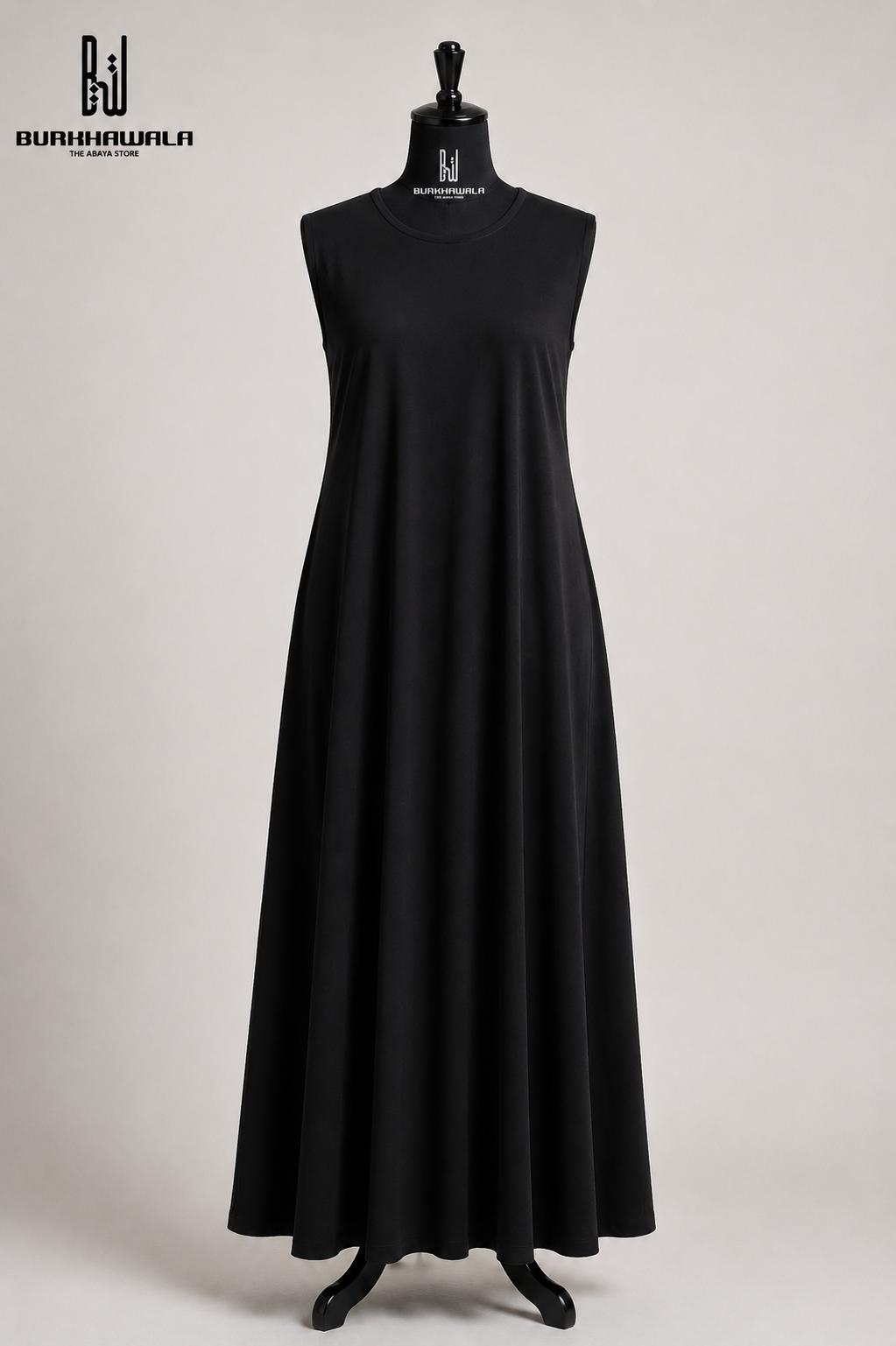 Premium Sleeveless Inner For Abaya – Full-Length Flowy Layering Inner Dress for Shrug & Open Abaya