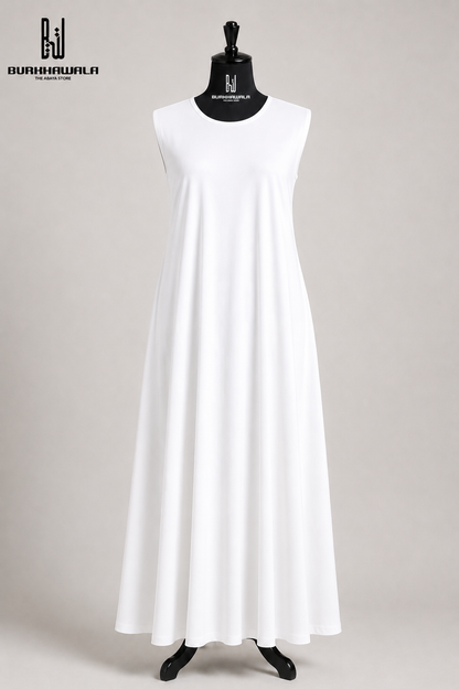 Premium Sleeveless Inner For Abaya – Full-Length Flowy Layering Inner Dress for Shrug & Open Abaya
