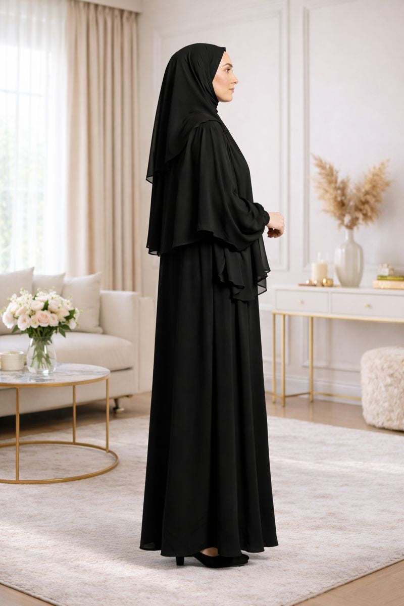Umrah & Hajj Abaya for Women – Lightweight Black Ihram Abaya | Burkhawala