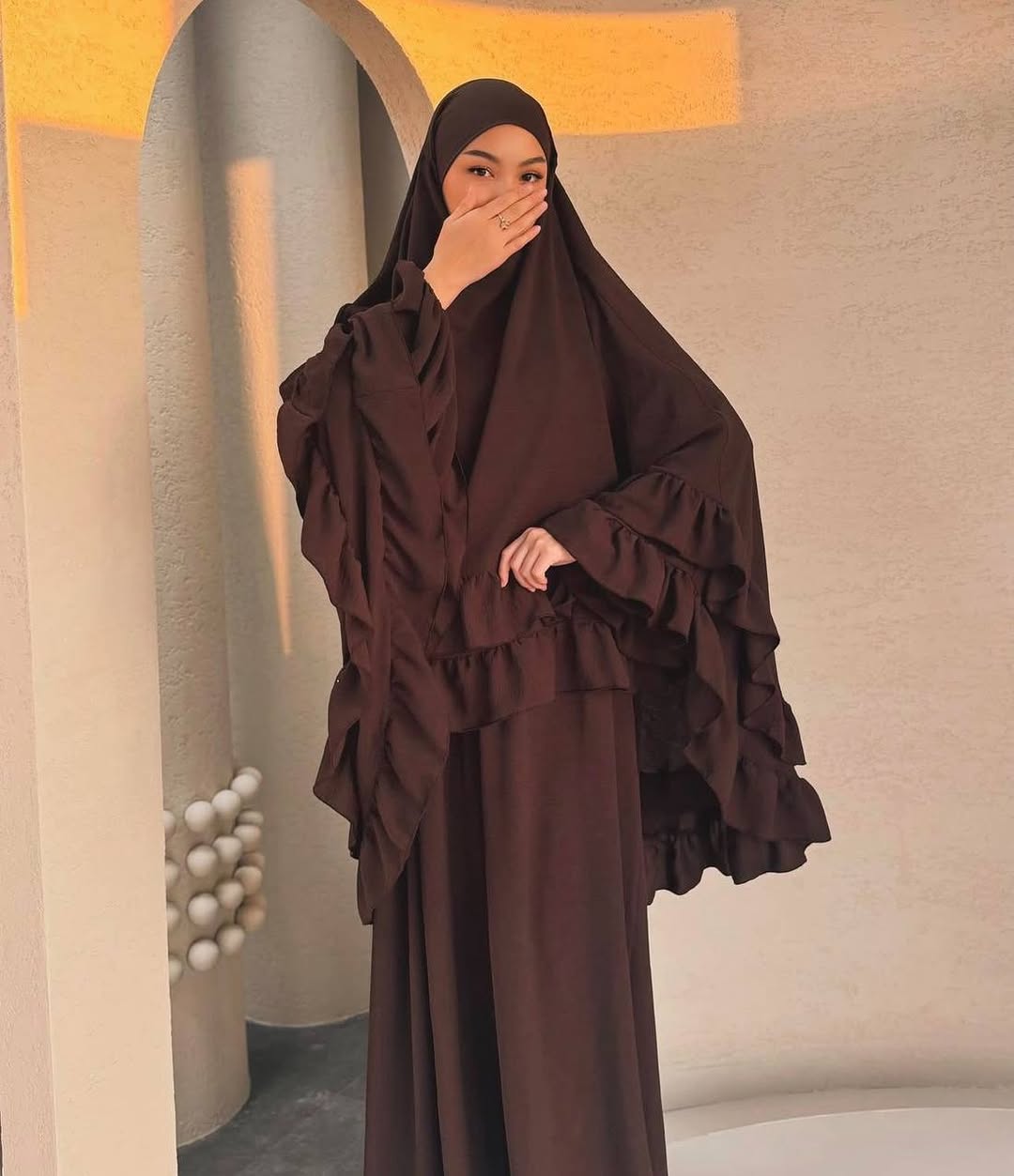 Hajj & Umrah Premium White Khimar Set for Women Imported Cey Crush Fabric  Elegant Modest Wear