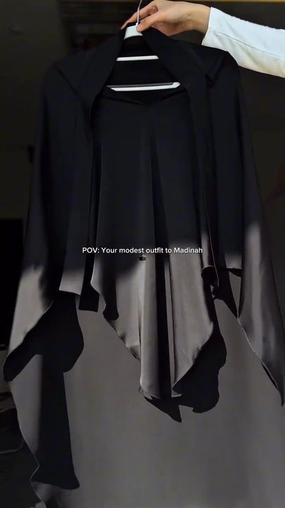 Premium 3-Piece Abaya Set for Hajj & Umrah  Imported Prada Fabric