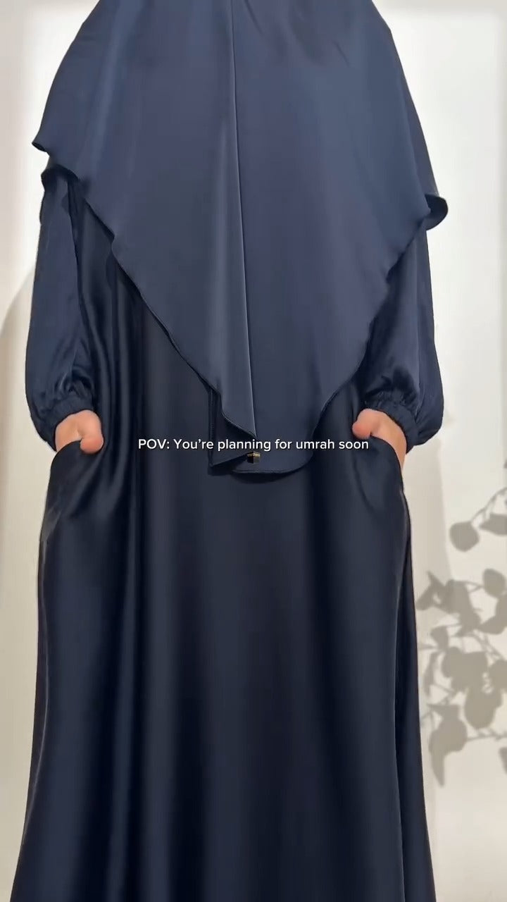 Premium 3-Piece Abaya Set for Hajj & Umrah  Imported Prada Fabric
