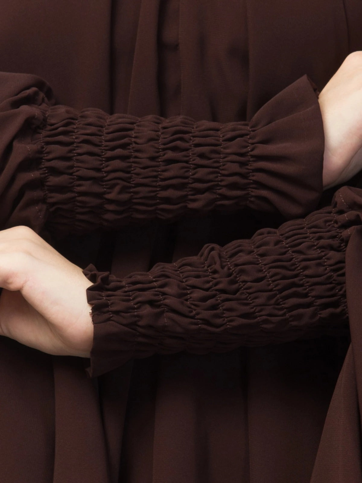 Premium Chocolate Brown Prayer Hijab for Women – Soft, Comfortable, Full Coverage Islamic Salah Khimar
