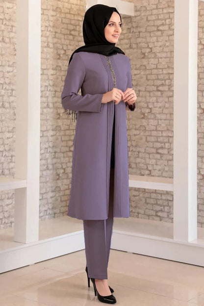 Fashion Showcase Double Crepe Top & Bottom