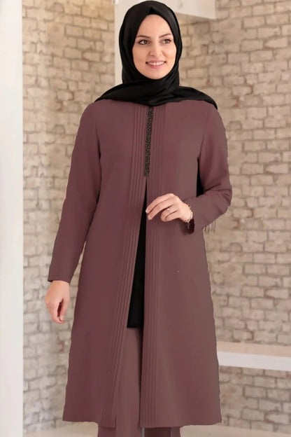 Fashion Showcase Double Crepe Top & Bottom
