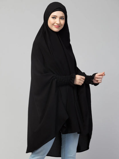 Premium Chocolate Brown Prayer Hijab for Women – Soft, Comfortable, Full Coverage Islamic Salah Khimar