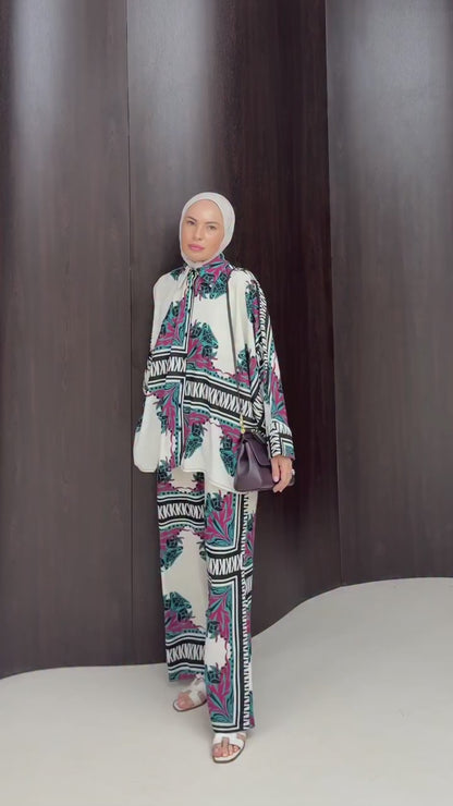 Premium Printed Co-Ord Set – Elegant & Stylish 2-Piece Outfit | Burkhawala